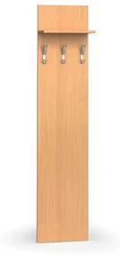 Vešiaková stena PRIMO WOOD, 3 háčiky, polica, buk