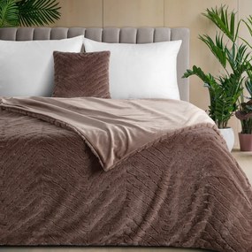EUROFIRANY CHLPATÁ DEKA KATE 150X200 CM TMAVOBÉŽOVÁ