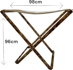 Malý drevený sušiak na bielizeň - tmavý, rozkladací, praktický sušiak na prádlo - štýlova domácnosť, dizajnový sušiak