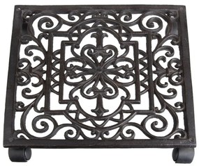 Kovový pojazdný podstavec pod kvetináč Ornament – Esschert Design