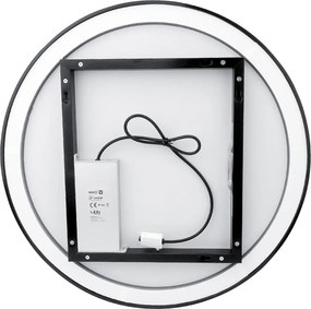 Nimco Čierne okrúhle LED zrkadlo priem. 800 - ZPC 28002R-90