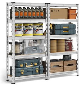 Set dvoch regálov SONGMICS 30x75x150 cm GLR451E01 strieborný