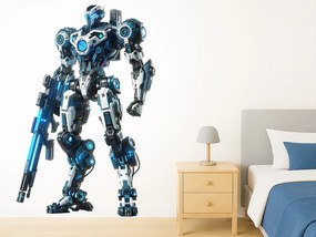Ultra robot textilní prelepiteľná nálepka na stenu hárok 31 x 47 cm