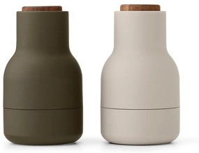 Audo Copenhagen Mlynček na soľ a korenie Bottle Hunting Green/Beige Walnut Small - set 2 ks