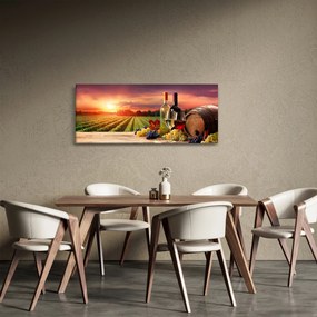 Obraz vinice s vínom (120x50 cm)