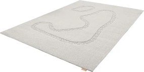 Koberec Agnella Morphic Blooms svetlosivý