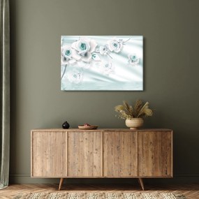 Obraz - Tyrkysové kvety ruží (90x60 cm)