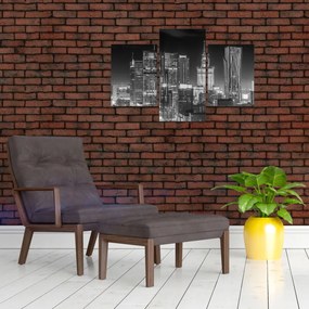 Obraz - Čiernobiely New York (90x60 cm)