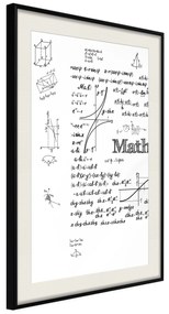 Artgeist Plagát - Math [Poster] Veľkosť: 30x45, Verzia: Čierny rám s passe-partout