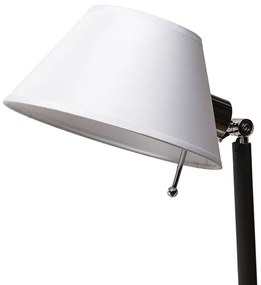 RENDL R13282 MONTANA nástenná lampa, s ramenom biela/čierna chróm