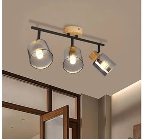 Brilagi - Bodové svietidlo HYGGE 3xE14/15W/230V kaučukovník/dymové