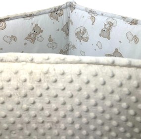 INTERMEDIC SK Mantinel do postieľky Teddy / minky béžová – 180x30 cm