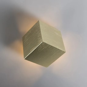 Moderná nástenná lampa zlatá - Cube