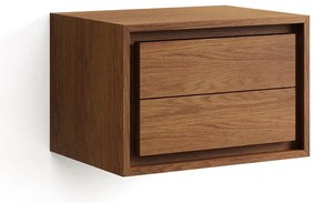 Nízka závesná skrinka pod umývadlo z teakového dreva v prírodnej farbe 60x40 cm Kenta – Kave Home