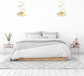 Toolight - LED nástenná lampa SPRING UP APP830-W, zlatá, OSW-09182