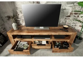 TV-skrinka 38929 170cm Masív drevo Mango Industrial look - Komfort-nábytok