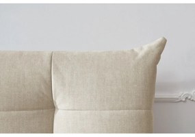 Béžová čalúnená dvojlôžková posteľ s úložným priestorom s roštom 180x200 cm Clothilde – Bobochic Paris