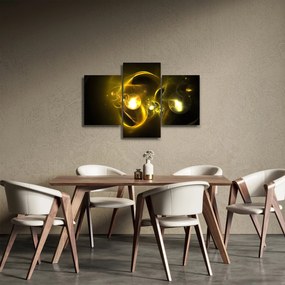 Abstraktný obraz žltých gulí (90x60 cm)