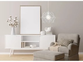 Luster na lanku GALL 1xE27/60W/230V biela