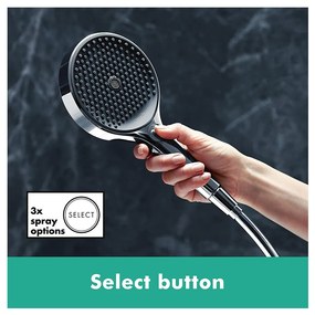 Hansgrohe Rainfinity, ručná sprchová hlavica 130 3-funkčná, chrómová, HAN-26864000