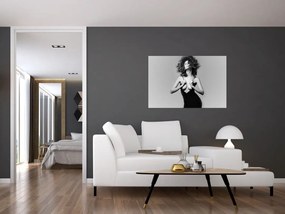 Obraz ženy v čiernych šatách (90x60 cm)