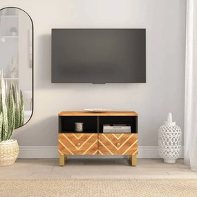 TV skrinka hnedo-čierna 70x33,5x46 cm masívne mango 356784