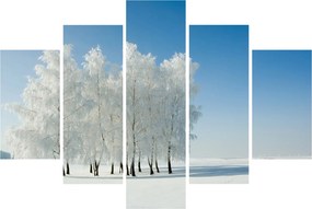 Obraz zasneženej krajiny (150x105 cm)