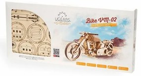 Ugears 3D drevené mechanické puzzle VM-02 Motorka (chopper)