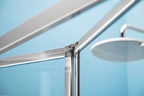 Polysan Polysan, EASY štvorcová sprchová zástena 800x800mm, skladacie dvere, L/R varianta, číre sklo, EL1980EL3215