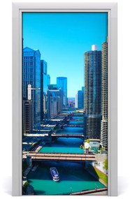 Fototapeta samolepiace na dvere Chicago rieka 85x205 cm