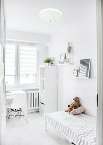 ECOLIGHT LED stropné svietidlo 2xE27 s pohybovým senzorom - sklo