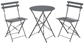 Livarno home Záhradná bistro súprava, 3-dielna (antracitová)  (100386189)