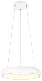 Biele LED stmievateľné závesné svietidlo s kovovým tienidlom ø 46 cm Cardona – Trio