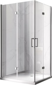 BPS-koupelny Obdĺžnikový sprchovací kút HYD-OK13A 100x90 chróm/transparent + vanička HYD-OSV-ST04A biela