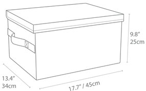 Béžový látkový úložný box s vekom 34x45x25 cm Soft Storage – Bigso Box of Sweden