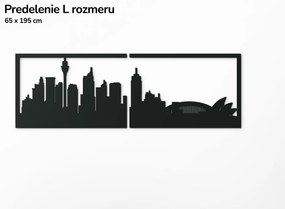 drevko Obraz Sydney panoráma Rozmer obrazu: 29,5 x 89 cm, Farba dekorácie: Čierna