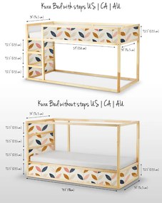Nálepky Ikea Kura Bed  Vzor v škandinávskom štýle