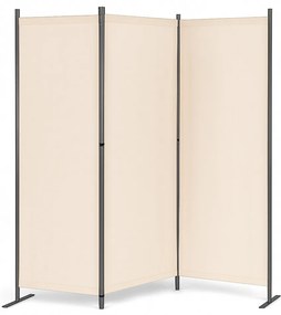MultiGarden Skladací 3-panelový paraván, zástena 167x164 cm - béžový MultiGarden