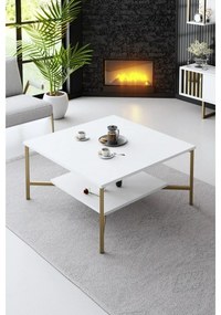 Konferenčný stolík Gold Line White