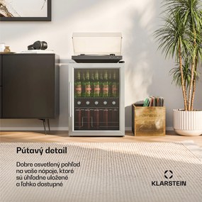 Klarstein Beersafe chladiaca skriňa na nápoje so sklenenými dverami | 64 x 48 cm | LED vnútorné osvetlenie