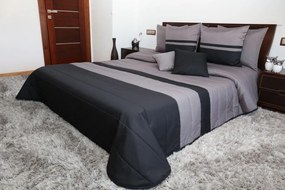 Prešívané sivo čierne prikrývky na posteľ Šírka: 240 cm | Dĺžka: 260 cm