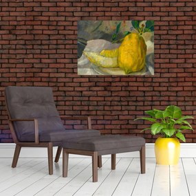 Sklenený obraz - French 19th Century, Melon and Lemon, reprodukcia (70x50 cm)