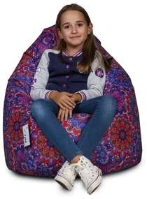 Sedací vak Sako Modern polyester - DG47 - Fialový Ornament