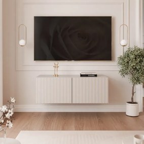 TV skrinka DOROTHY závesná 100cm kašmír drážkovaná