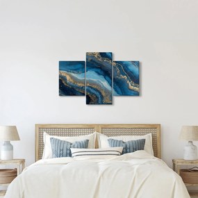 Obraz - Modrá mramorová abstrakcia (90x60 cm)