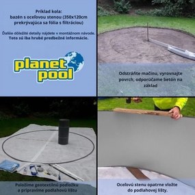 Planet Pool Azurotico 3,5 x 0,9 m White/Blue 0016