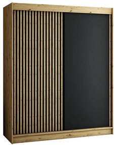 Skriňa Lamelo 180 Dub Artisan/čierna