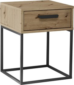 Nočný stolík s 1 zásuvkou Suna, dub artisan