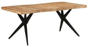 Jedálenský stôl čierny 180x90x77 cm masívne akáciové drevo 351642