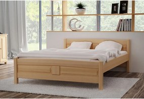 Vyvýšená posteľ Joana + pěnový matrac COMFORT 14 cm + rošt ZADARMO, 90 x 200 cm, jelša-lak